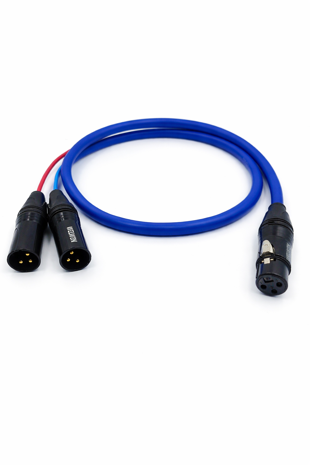 XLR Female to Dual XLR Male Y Splitter Cable